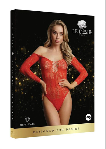 Body DCH004 Le Désir sexy body s kamínky a síťovinou