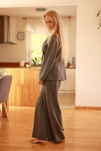 Emi - elegantní dámská bunda, 95% bavlna 5% elastan | Polská značka Mirale - šedá