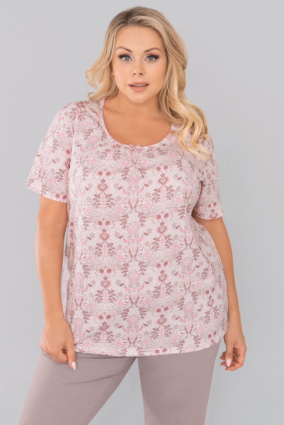 Kalmia Dámské pyžamo s krátkým rukávem, 3/4 kalhoty Italský módní potisk