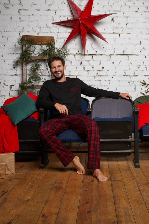 Pánské pyžamo Zeman Italian Fashion - černé/potisk