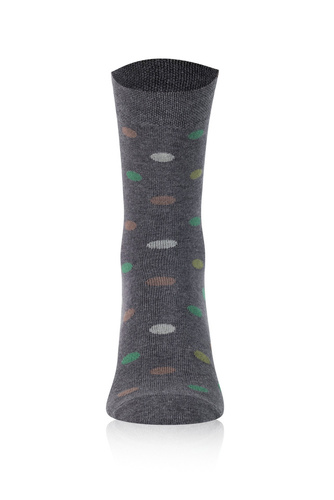 M21 Pánské dlouhé ponožky Italian Fashion - c.melanžová/zelená