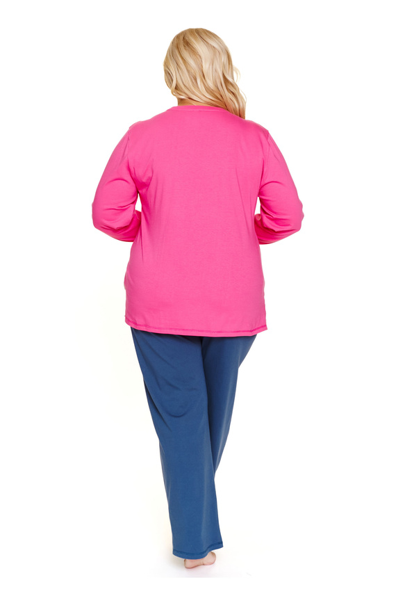 7328 Doctor Nap Peony dámské pyžamo - bavlna, plus size, dlouhý rukáv