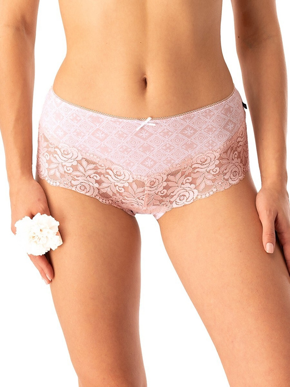 Dámské bavlněné kalhotky Key LPB 731 black beige - sada 2 ks v krabičce, klasický střih