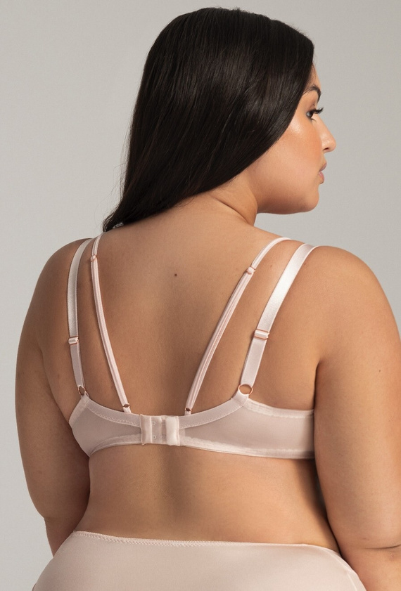 2164 Ava Powder Soft Bra - Měkká podprsenka s krajkou na kosticích