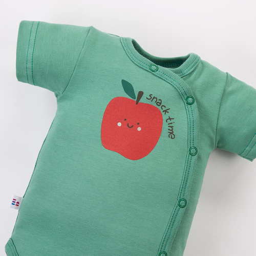 Kojenecké body Eevi Snack Time krátký rukáv bavlna pohodlné