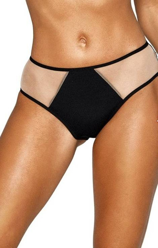 P-932/2 Lou Dámské kalhotky Kinga černo-béžové