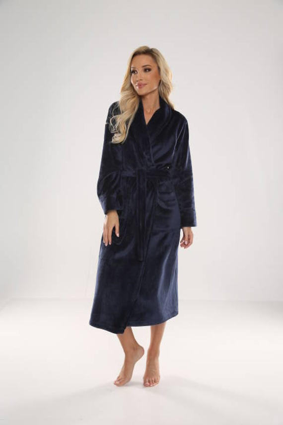 628 Abigail Dlouhý dámský župan Forex - tmavě modrý