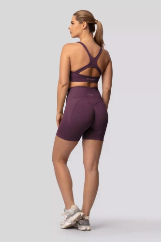 Spaio PUSH-UP PRO modelující bezešvé šortky fitness vysoký pas plum