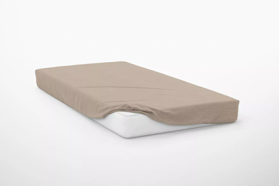 Mikrosaténové prostěradlo s gumou Poly Detexpol hladké a pohodlné taupe 