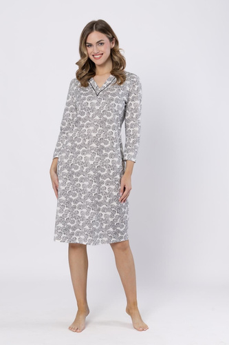 Bea 1610 Leveza noční košile černá - elegantní, 7/8, krajka