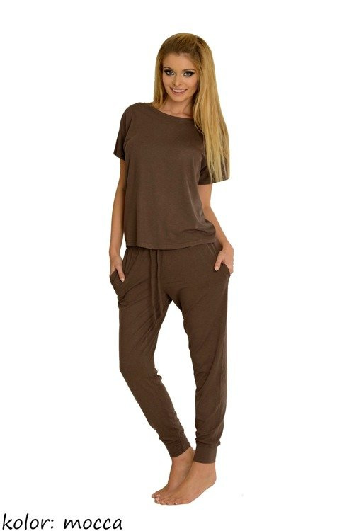 524 Paula Dámské pyžamo De Lafense - mocca