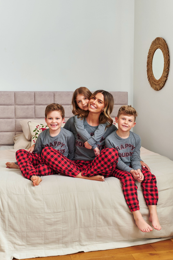 7345 Tmavě šedé dětské pyžamo Doctor Nap - 100% bavlna