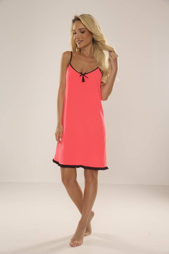 657 Neonová noční košile bez ramínek Forex - malinová