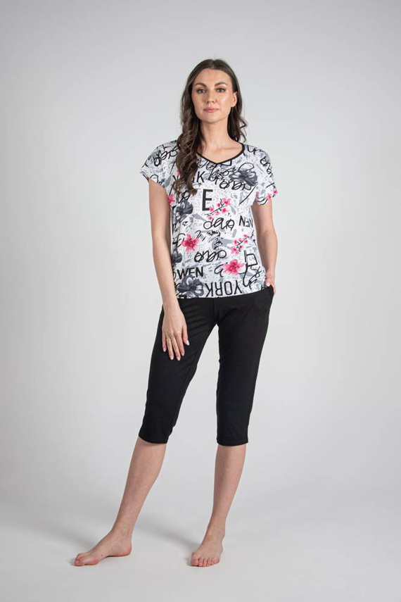 676 Dámské pyžamo s podrážkou Forex - bílé