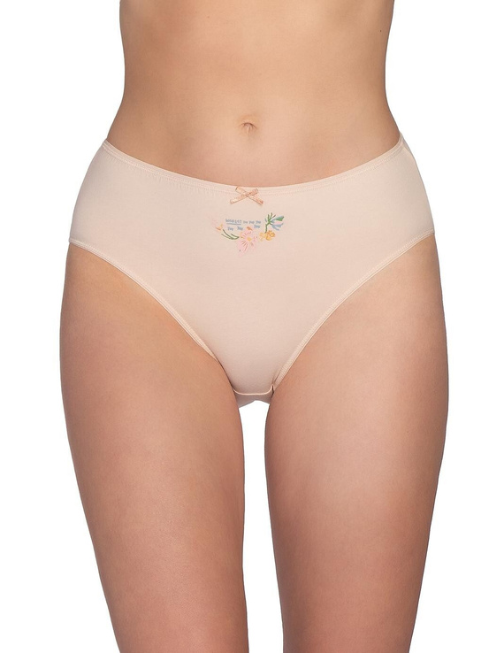 Figi L-120 BI-105 Lama Bavlněné dámské kalhotky bikini 3ks květované