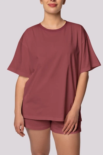 Bliss dámské pyžamo s krátkým rukávem Mona cherry