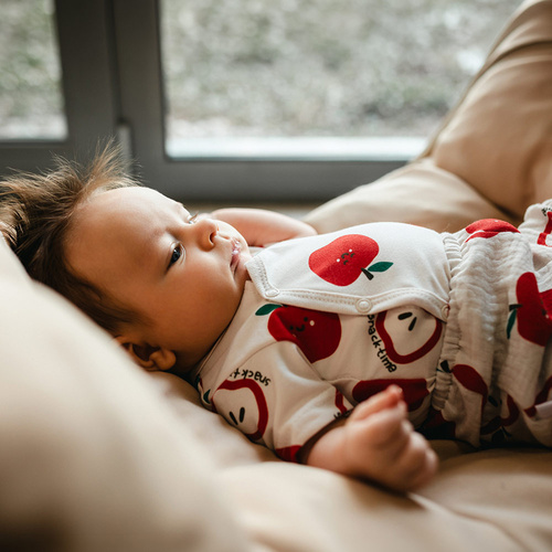 Kojenecké body Eevi Snack Time krátký rukáv bavlna pohodlné