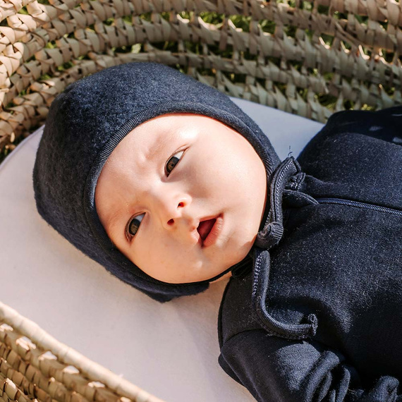 Merino Kojenecká čepice Eevi navy blue - 100% merino vlna, termoregulace