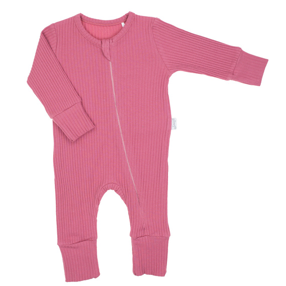 216032 Dětský pyžamo Lala Nicol - žebrovaná bavlna, bez nožiček, šikmý zip