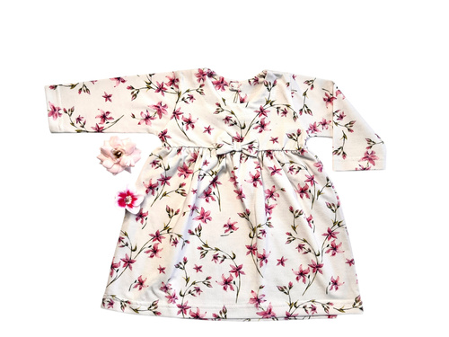 Dívčí šaty Mamatti SU071 - květinové, bavlna