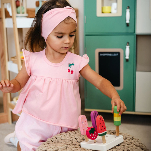 Dívčí body tunika Eevi Cherry růžová třešně bavlna