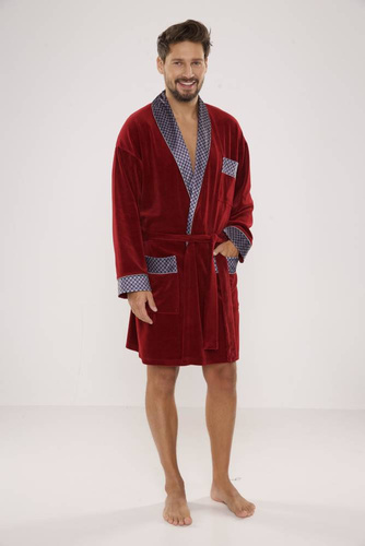 772 Bonjour pánský forexový župan - bordó