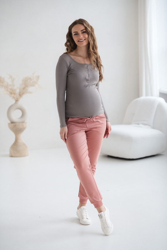 Tummy Milk&Love těhotenská a kojicí halenka viskóza gray