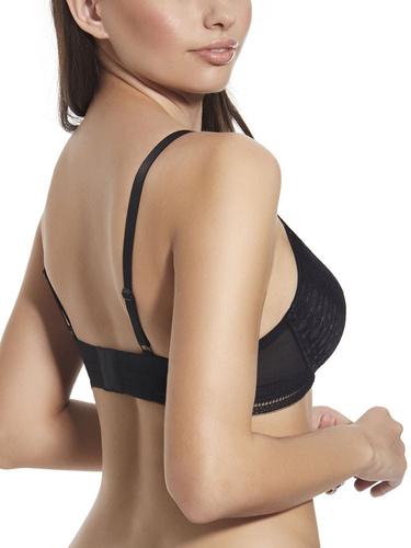 Martina Černá vyztužená podprsenka s kosticemi a košíčky Selene