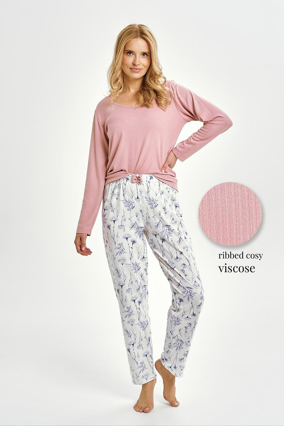 Dámské pyžamo Taro 3456 Caroline růžová souprava z viskózy a bavlny