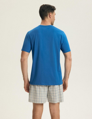 Pánské pyžamo Henderson 43453 Nori modré – 100% bavlna, letní