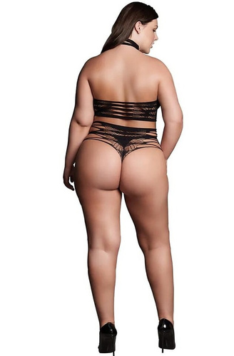 Dámské body Mapale 7481 Romper Babydoll bílé krajkové s odhalenými zády
