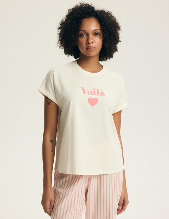 Dámské pyžamo Henderson Darlan 43707 – bavlna, dlouhé kalhoty, potiskD