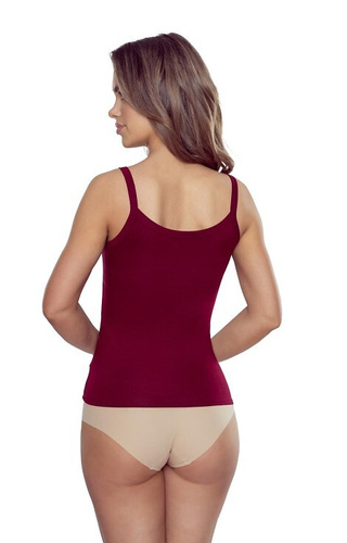 Lucita Dámské viskózové tričko Fitted Everyday Sports Blouse - bordó