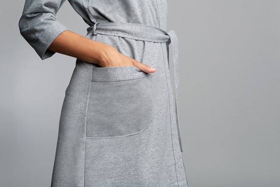 Kalia Dámský župan s 3/4 rukávy Italian Fashion - růžový