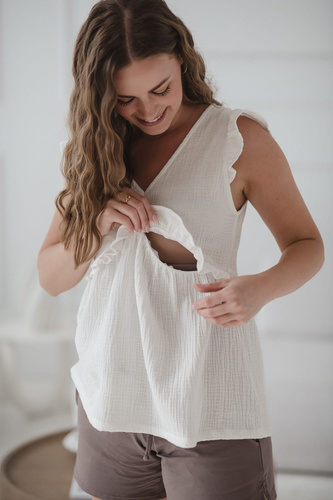 Milky Butterfly Těhotenská a kojící halenka - pohodlí a styl Milk&Love cream