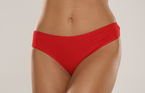 004 Limited Dámské kalhotky De Lafense - klasické, nízký střih, viskóza - červené