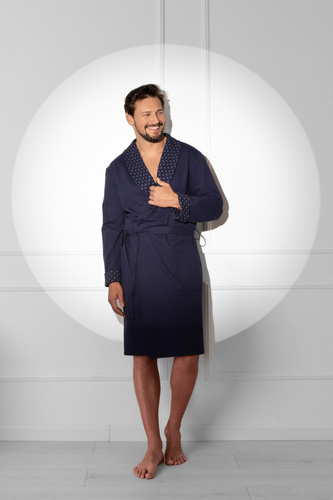 Pánský župan Gerard - 100% bavlna, klasický střih s elegantní úpravou Italská móda