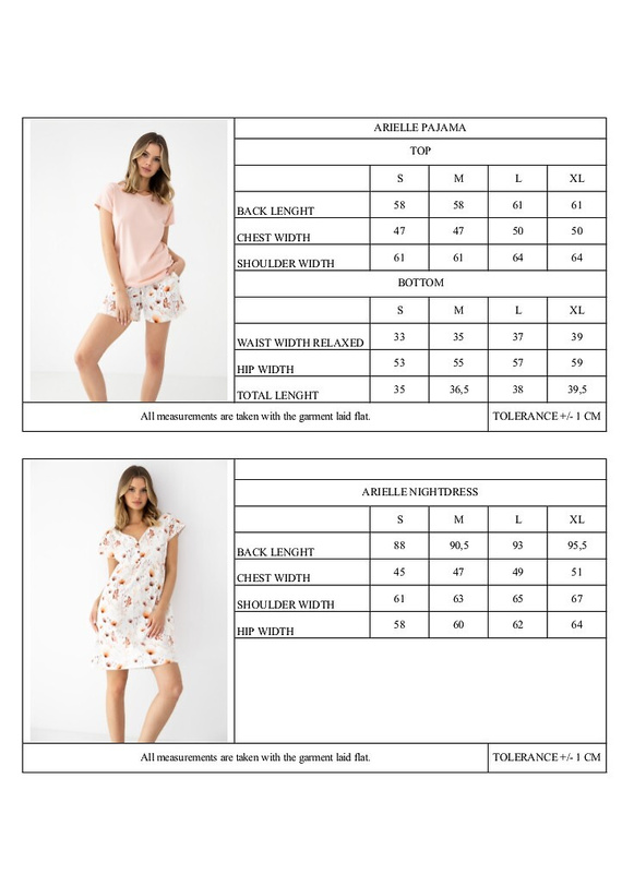 Noční košile Arielle Sensis – bavlněná košile s knoflíky