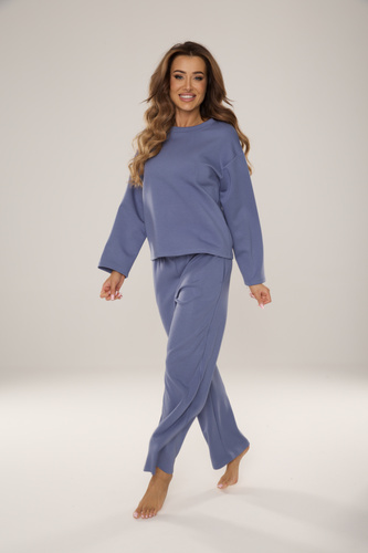 886 Butter Dámská tepláková souprava od De Lafense - domácí oblečení z 'máslového' úpletu, džínovina