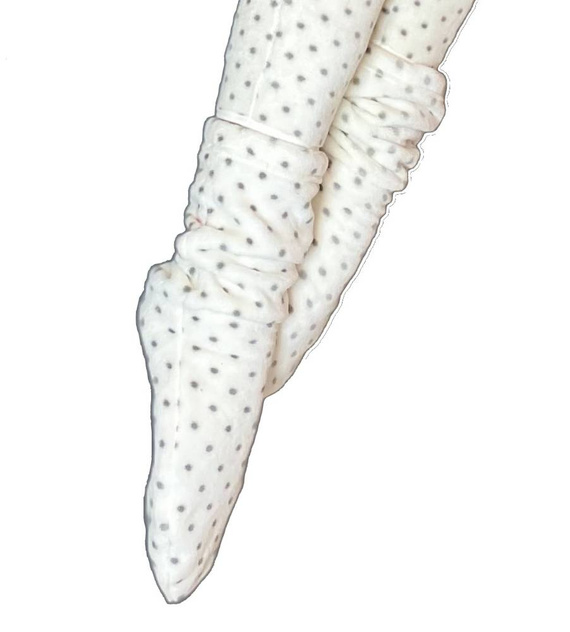 553/554 Wellsoft Smooth ponožky na spaní De Lafense - ecru malé tečky