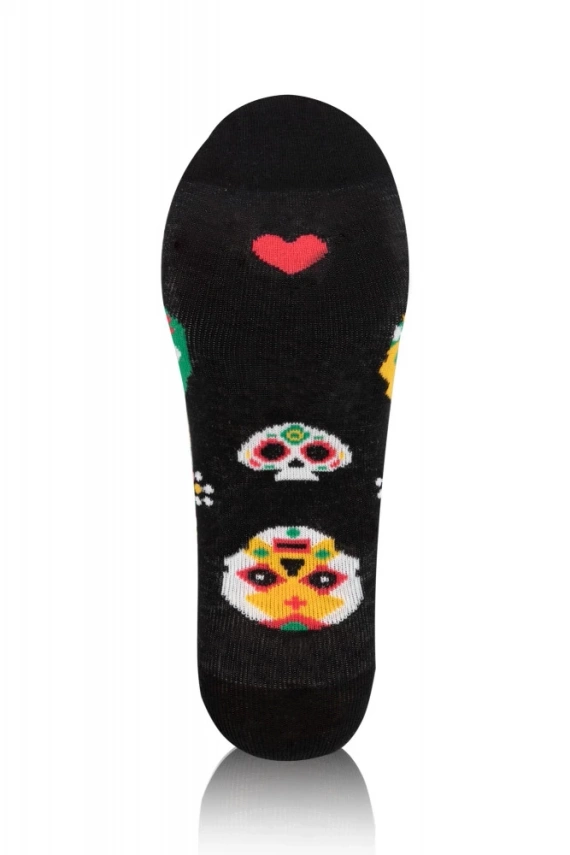 S134D Muerto Dlouhé ponožky Italian Fashion - černé