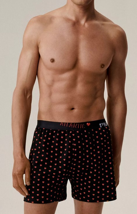 2GMB-011 Pánské boxerky Atlantic - bavlna, potisk srdce, 2 balení