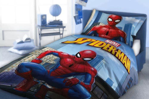 Bavlněné povlečení Spider-Man Faro modré - 100% bavlna, sada pro chlapce