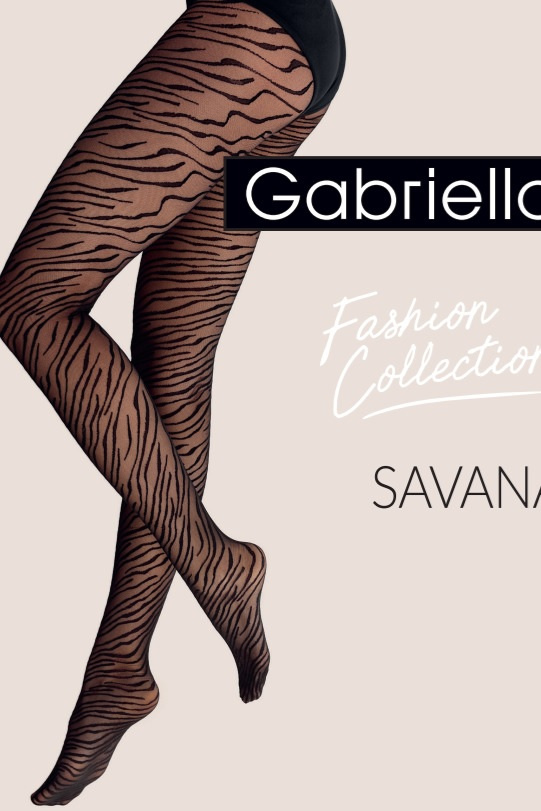Punčochové kalhoty Gabriella Savana 20 den zebra tenké stylové