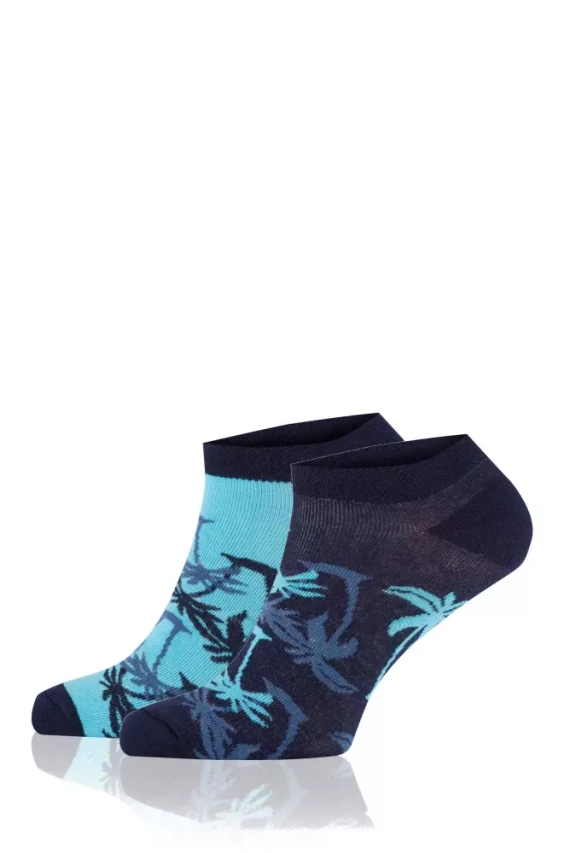 S152S Ponožky Paleros Italian Fashion - tmavě modré/tyrkysové