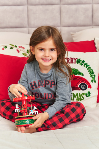 7345 Tmavě šedé dětské pyžamo Doctor Nap - 100% bavlna