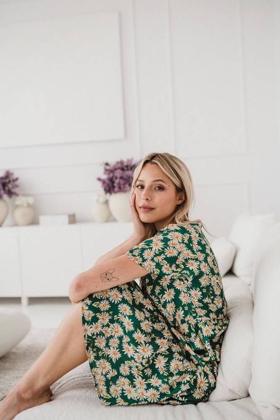 Lovely Dress sukienka ciążowa i do karmienia krótki rękaw Milk&Love zielony