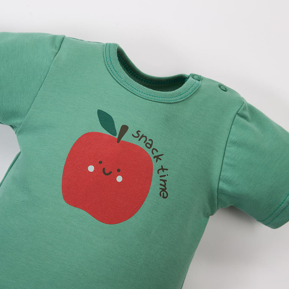 Kojenecké body Eevi Snack Time krátký rukáv bavlna pohodlné