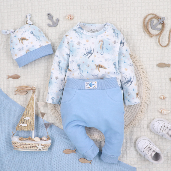 ABN-5445 Body z organické bavlny Sea Of Joy od Nini - organická bavlna, dlouhý rukáv