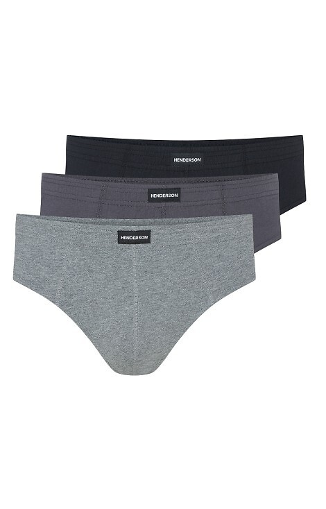 1446 K672 Pánské bavlněné slipy Henderson, 3 kusy v krabici